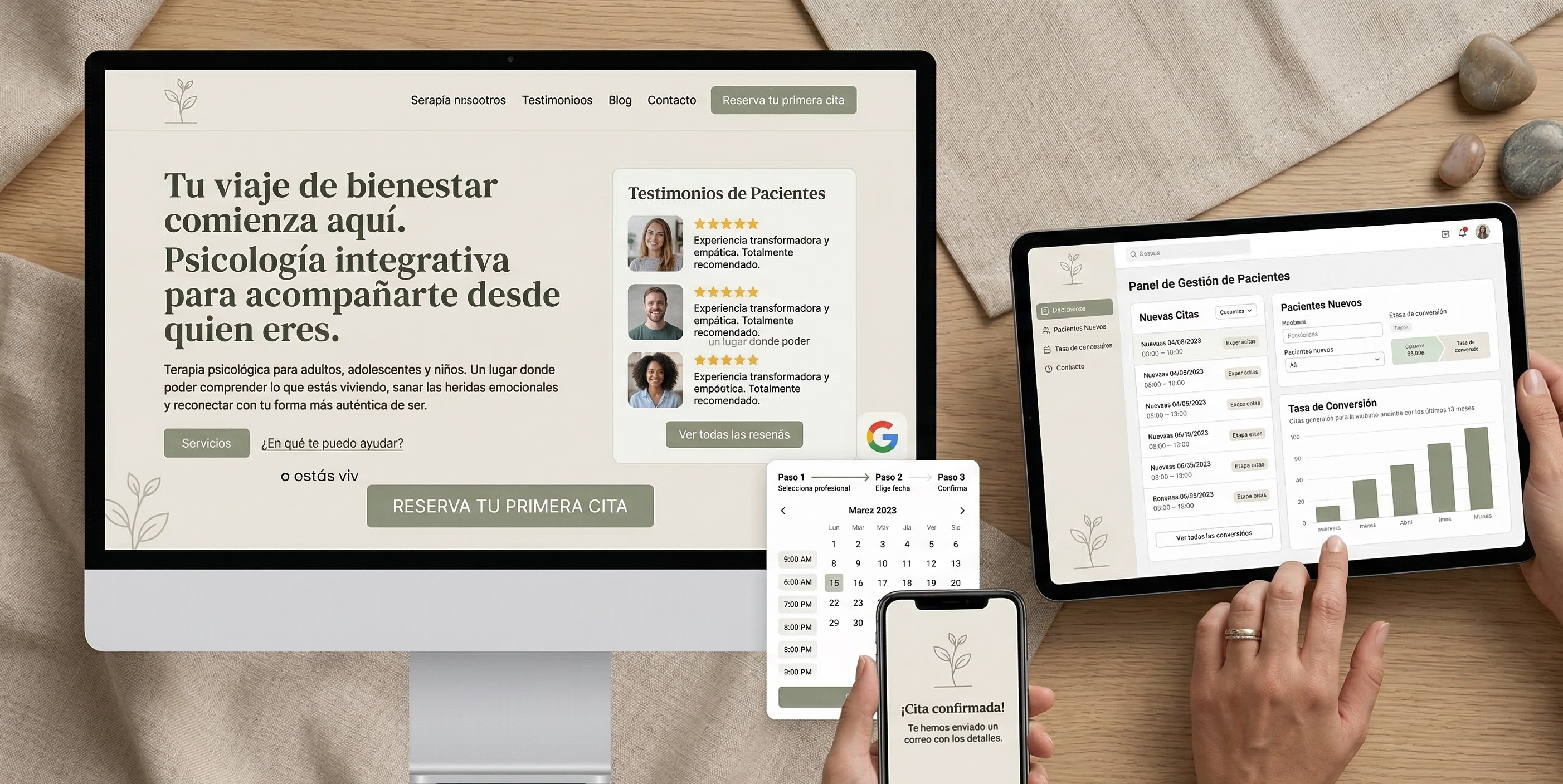 Web para captación de pacientes — proyecto web